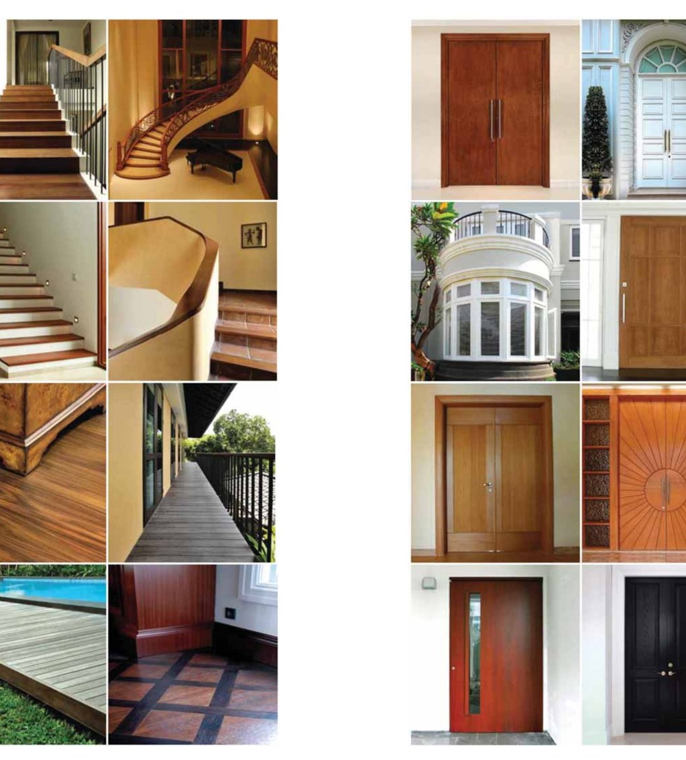 Wood material and finish sample collage